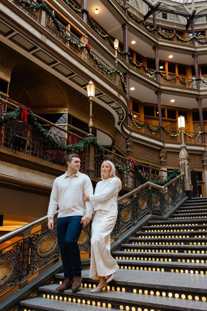 the arcade cleveland engagemet photos