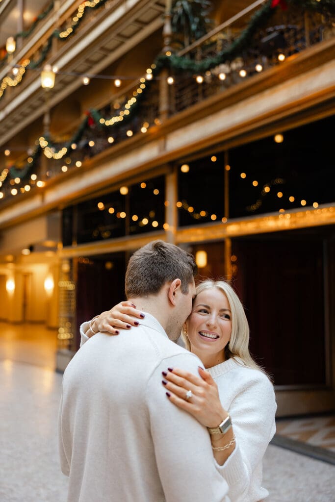 the arcade cleveland engagemet photos