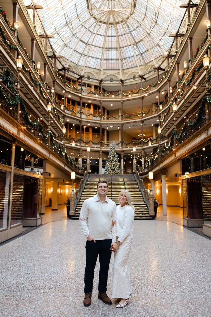 the arcade cleveland engagemet photos