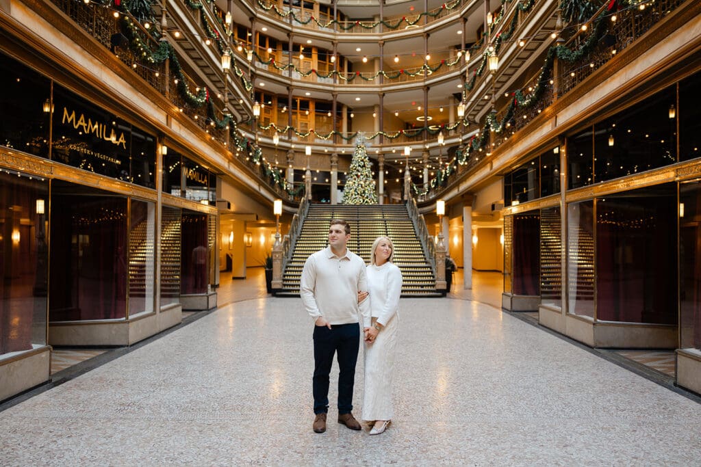 the arcade cleveland engagemet photos