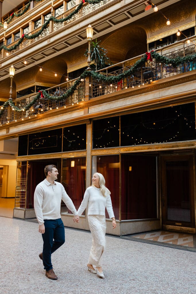 the arcade cleveland engagemet photos