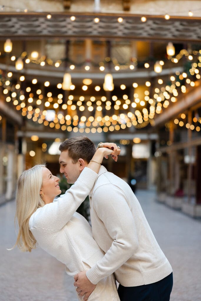 the arcade cleveland engagemet photos