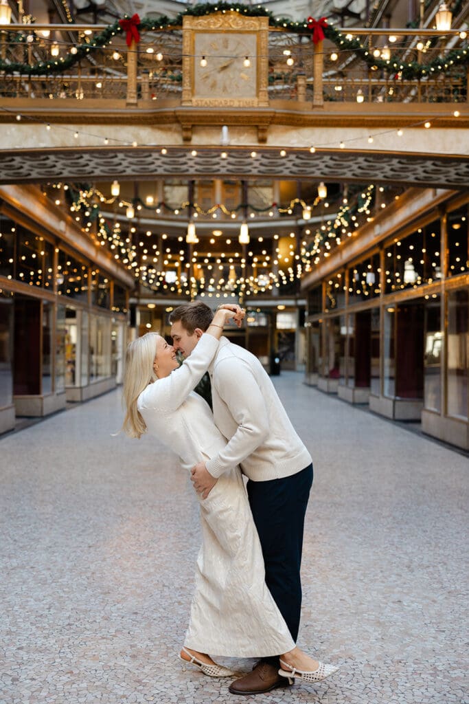 the arcade cleveland engagemet photos