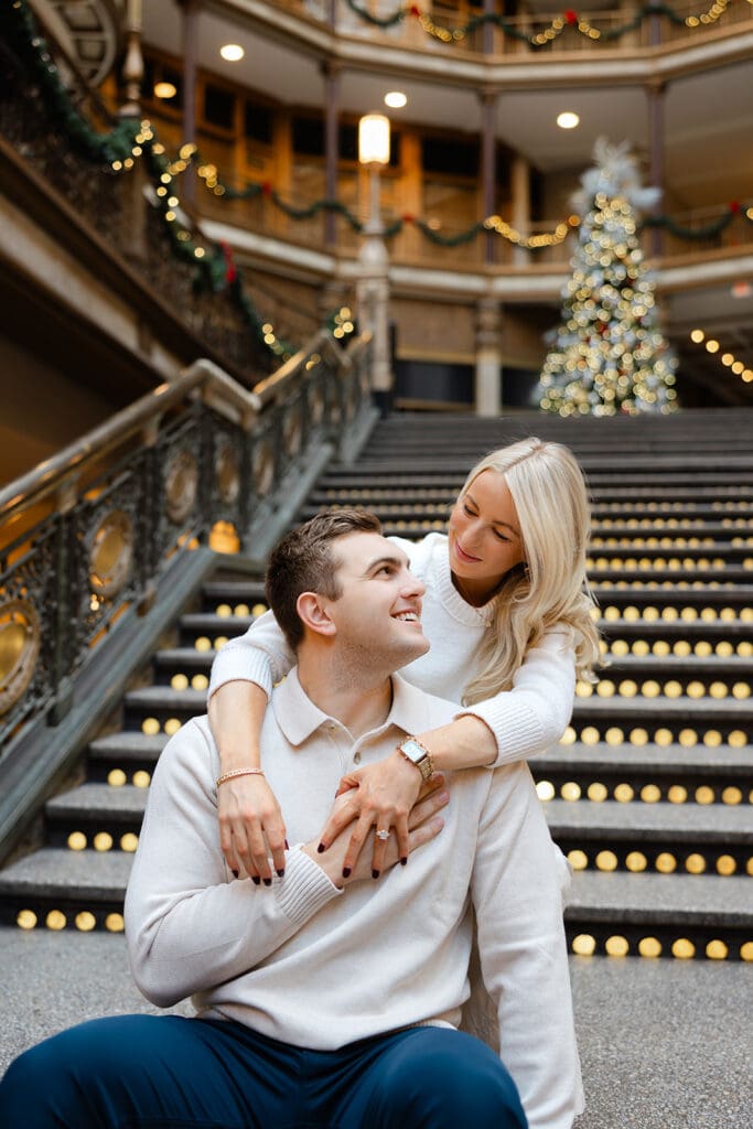 the arcade cleveland engagemet photos